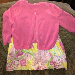 Lilly Pulitzer dress and cardigan